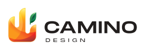 The name of the store as a logo, Camino Design